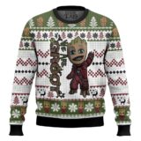 Hooktab We Are Groot Marvel Ugly Christmas Sweater