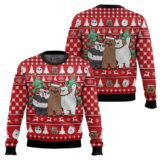 Hooktab We Bare Bears Ugly Christmas Sweater