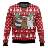 Hooktab We Bare Bears Ugly Christmas Sweater