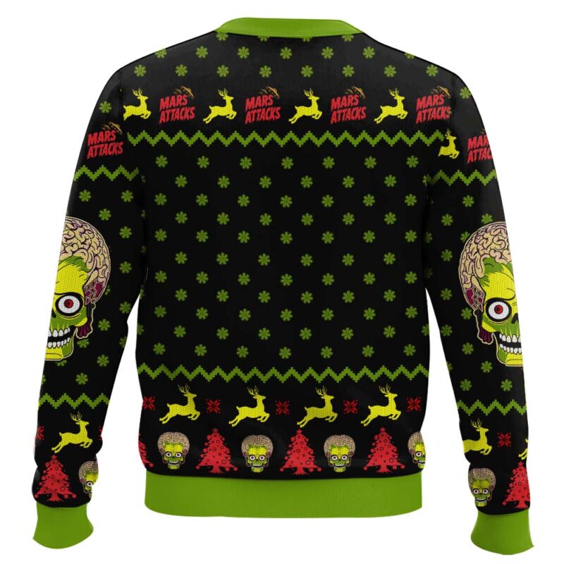 Hooktab We Come In Peace Mars Attacks Ugly Christmas Sweater Hooktab We Come In Peace Mars Attacks Ugly Christmas Sweater