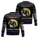 Hooktab We Have A City To Burn Cyberpunk 2077 Ugly Christmas Sweater