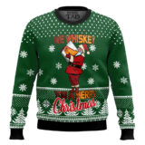 Hooktab We Whiskey You A Merry Christmas Ugly Christmas Sweater