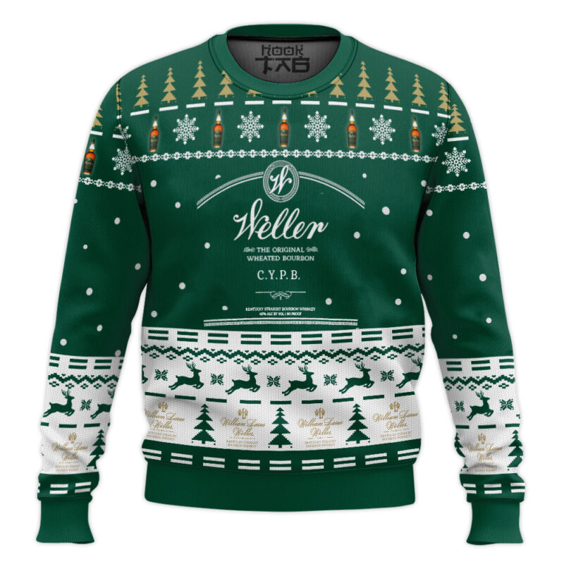 Hooktab Weller C.Y.P.B. Bourbon Ugly Christmas Sweater