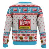 Hooktab Wendy's Old Fashioned Hamburger Ugly Christmas Sweater