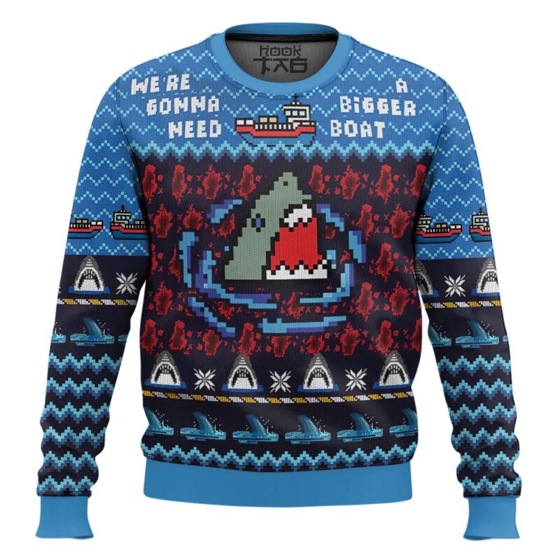 Hooktab We’re Gonna Need A Bigger Boat Jaws Ugly Christmas Sweater