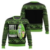 Hooktab We’re In a Xmas Sweater Rick And Morty Ugly Christmas Sweater