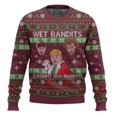 Hooktab Wet Bandits Caught Red-handed Home Alone Ugly Christmas Sweater