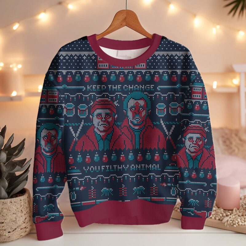 Hooktab Wet Bandits Home Alone Ugly Christmas Sweater Hooktab Wet Bandits Home Alone Ugly Christmas Sweater