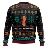Hooktab What Does Katana Mean? Samurai Cop Ugly Christmas Sweater