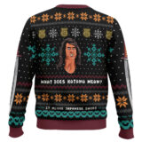 Hooktab What Does Katana Mean? Samurai Cop Ugly Christmas Sweater