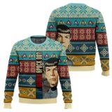 Hooktab What Would Spock Do? Star Trek Ugly Christmas Sweater