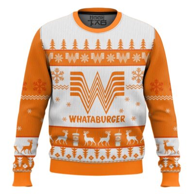 Hooktab Whataburger Ugly Christmas Sweater