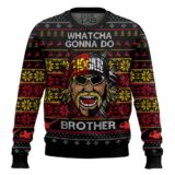 Hooktab Whatcha Gonna Do Brother Hulk Hogan WWE Ugly Christmas Sweater