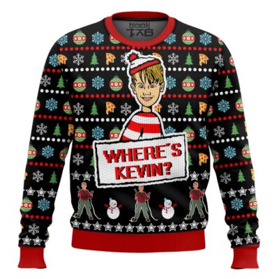 Hooktab Where Is Kevin Home Alone Ugly Christmas Sweater