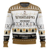 Hooktab Whistle Pig Rye Whiskey Ugly Christmas Sweater