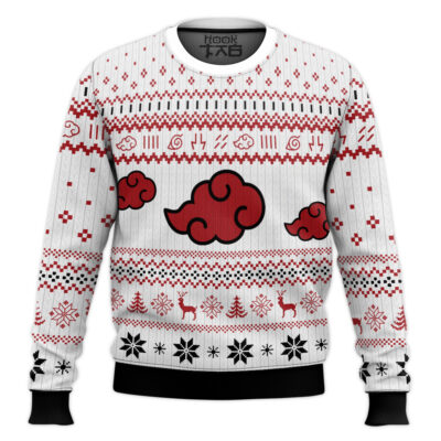 Hooktab White Christmas Akatsuki Shippuden Ugly Christmas Sweater