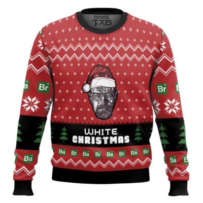 Hooktab White Christmas Breaking Bad Ugly Christmas Sweater
