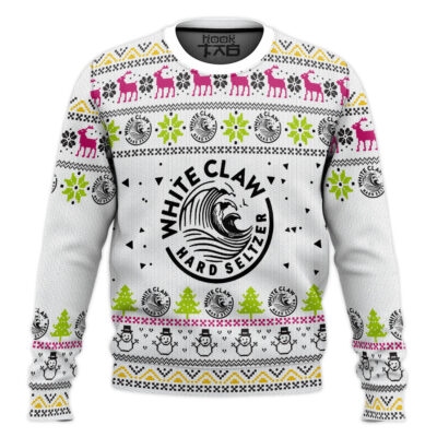 Hooktab White Claw Hard Seltzer Ugly Christmas Sweater