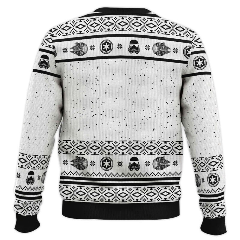 Hooktab White Snow Darth Vader Star Wars Ugly Christmas Sweater Hooktab White Snow Darth Vader Star Wars Ugly Christmas Sweater