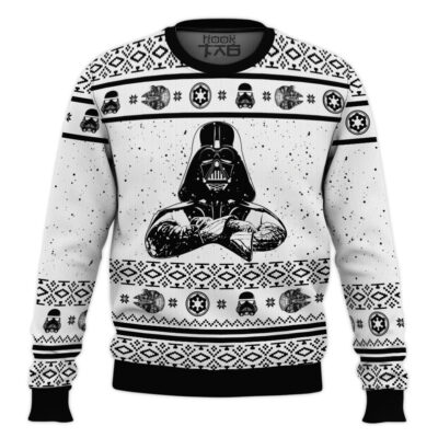 Hooktab White Snow Darth Vader Star Wars Ugly Christmas Sweater