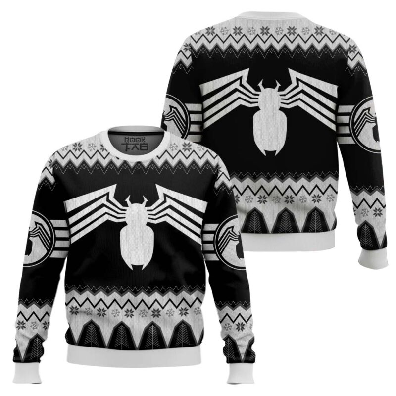 Hooktab White Spider Man Into The Spiderverse Ugly Christmas Sweater Hooktab White Spider Man Into The Spiderverse Ugly Christmas Sweater