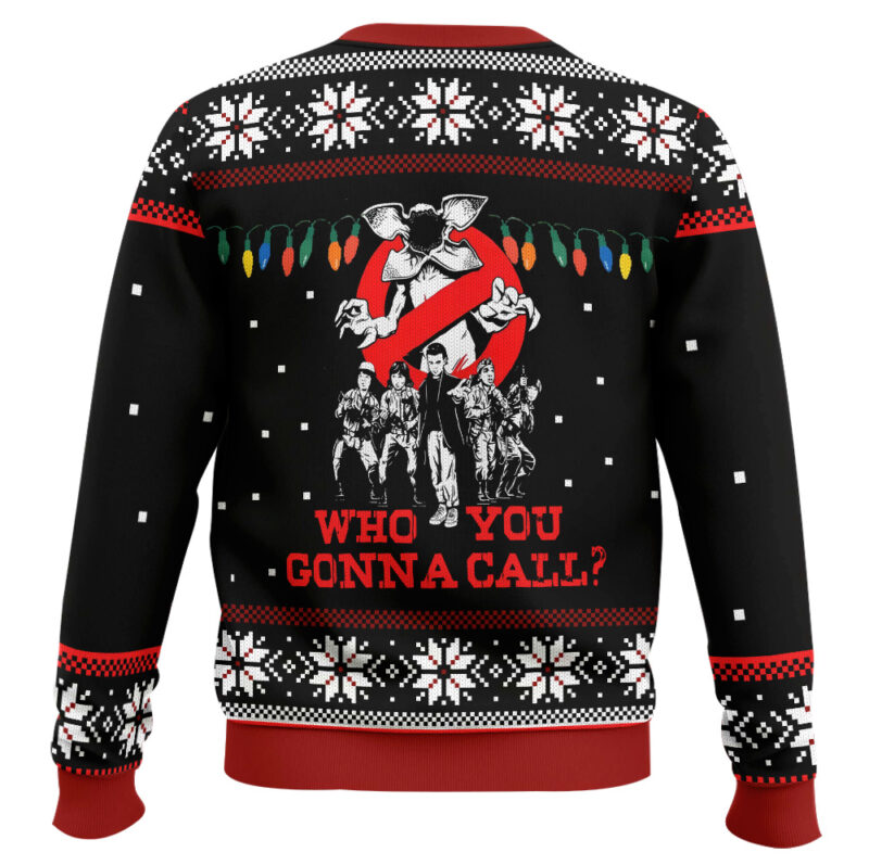 Hooktab Who You Gonna Call Stranger Things Ugly Christmas Sweater Hooktab Who You Gonna Call Stranger Things Ugly Christmas Sweater