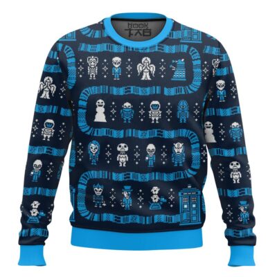 Hooktab Who's Outside Doctor Who Ugly Christmas Sweater