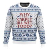 Hooktab Why Is The Carpet All Wet National Lampoon's Vacation Ugly Christmas Sweater