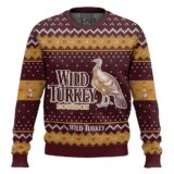 Hooktab Wild Turkey Bourbon Kentucky Whiskey Ugly Christmas Sweater