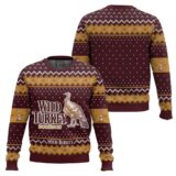 Hooktab Wild Turkey Bourbon Kentucky Whiskey Ugly Christmas Sweater