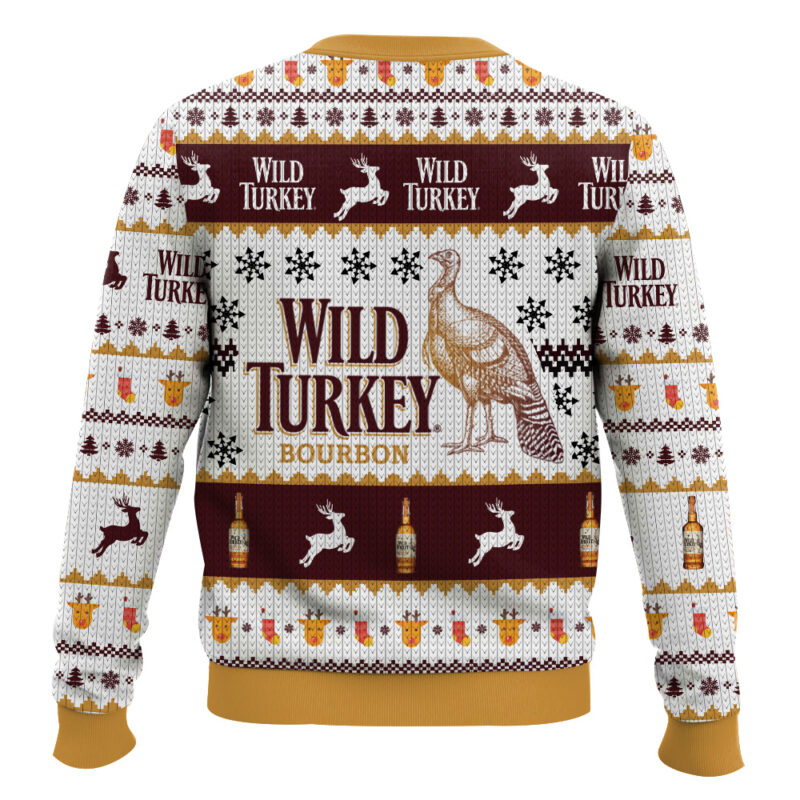 Hooktab Wild Turkey Bourbon Ugly Christmas Sweater Hooktab Wild Turkey Bourbon Ugly Christmas Sweater
