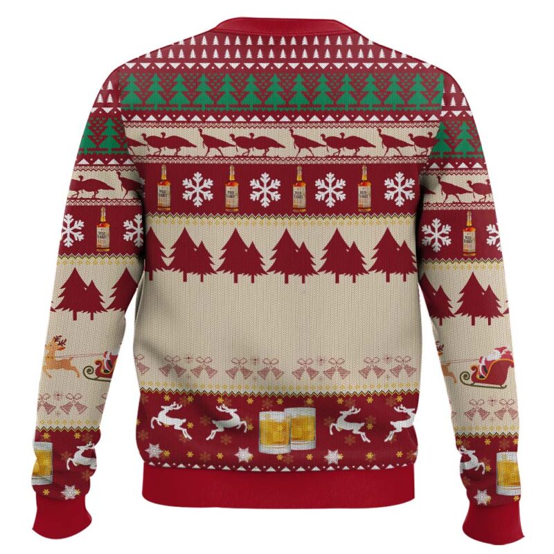 Hooktab Wild Turkey Bourbon Whiskey Ugly Christmas Sweater Hooktab Wild Turkey Bourbon Whiskey Ugly Christmas Sweater