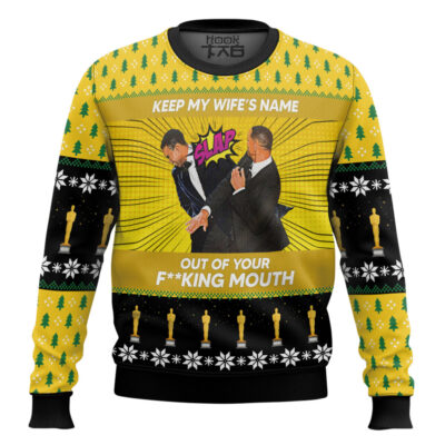 Hooktab Will Smith Slaps Chris Rock Meme Ugly Christmas Sweater