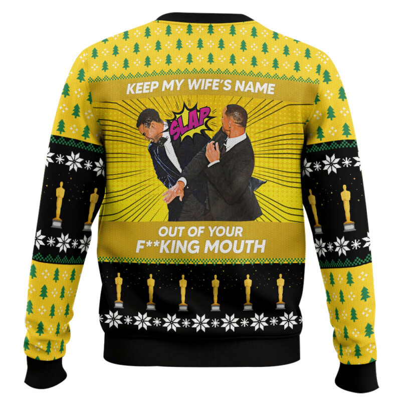 Hooktab Will Smith Slaps Chris Rock Meme Ugly Christmas Sweater Hooktab Will Smith Slaps Chris Rock Meme Ugly Christmas Sweater