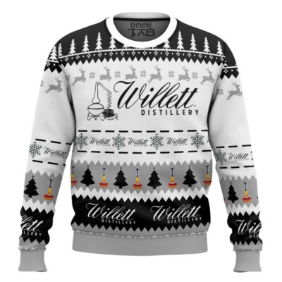 Hooktab Willett Distillery Bourbon Ugly Christmas Sweater