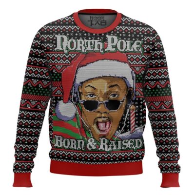 Hooktab Willy Northpole Born & Raised Ugly Christmas Sweater