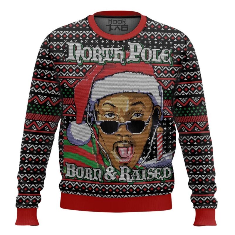 Hooktab Willy Northpole Born & Raised Ugly Christmas Sweater