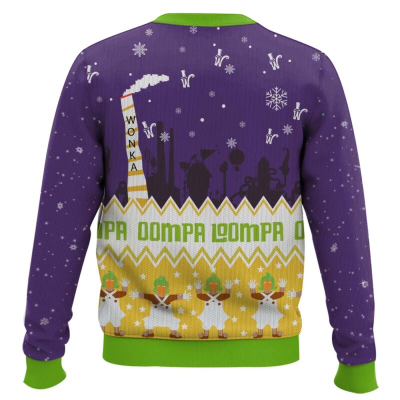 Hooktab Willy Wonka & The Chocolate Factory Ugly Christmas Sweater Hooktab Willy Wonka & The Chocolate Factory Ugly Christmas Sweater