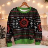 Hooktab Winchester Family Saving People Hunting Things Supernatural Ugly Christmas Sweater