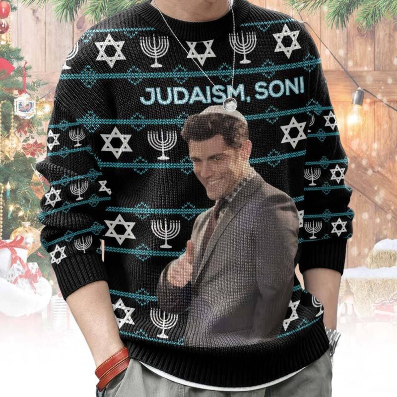 Hooktab Winston Schmidt Fox-new Girl Judaism Son Ugly Christmas Sweater Hooktab Winston Schmidt Fox-new Girl Judaism Son Ugly Christmas Sweater
