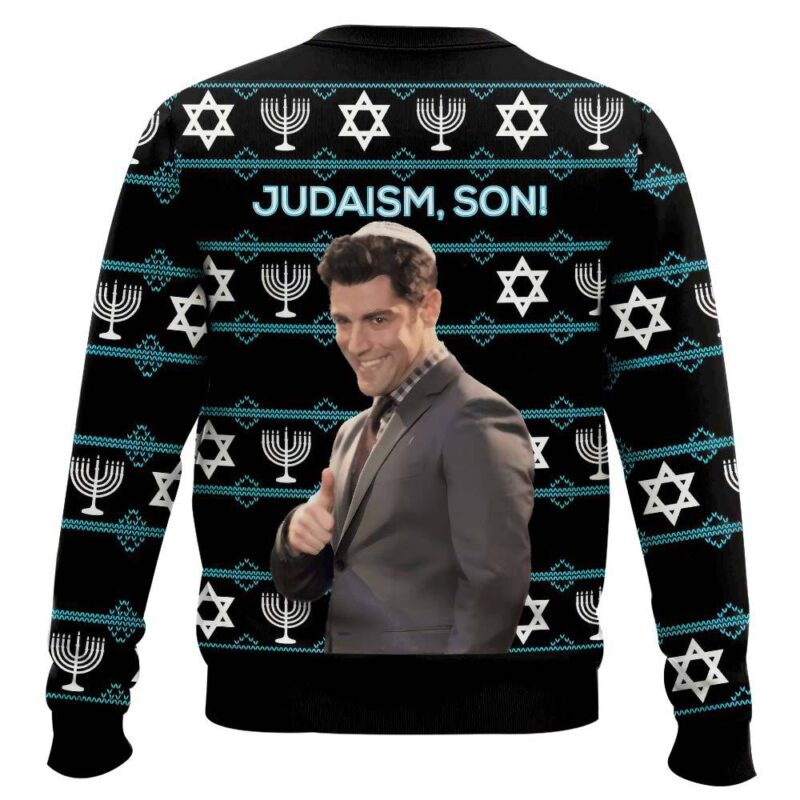 Hooktab Winston Schmidt Fox-new Girl Judaism Son Ugly Christmas Sweater Hooktab Winston Schmidt Fox-new Girl Judaism Son Ugly Christmas Sweater