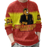 Hooktab Winston Wolf Pulp Fiction Ugly Christmas Sweater