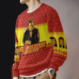Hooktab Winston Wolf Pulp Fiction Ugly Christmas Sweater