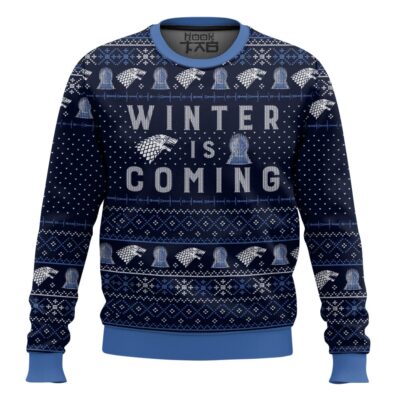 Hooktab Winter Is Coming Game Of Throne Ugly Christmas Sweater