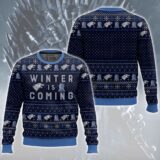Hooktab Winter Is Coming Game Of Throne Ugly Christmas Sweater