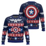 Hooktab Winter Soldier And Captain America Ugly Christmas Sweater
