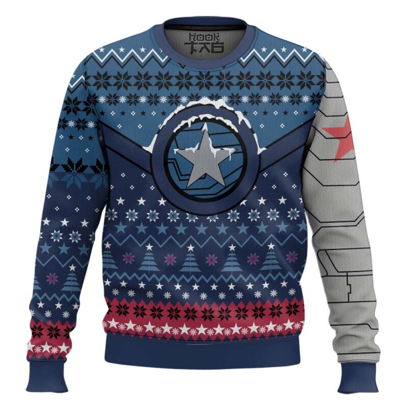 Hooktab Winter Soldier Bucky Barnes Ugly Christmas Sweater