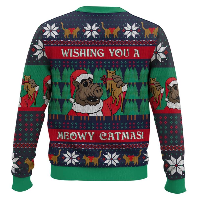 Hooktab Wishing You A Meowy Catmas Ugly Christmas Sweater Hooktab Wishing You A Meowy Catmas Ugly Christmas Sweater