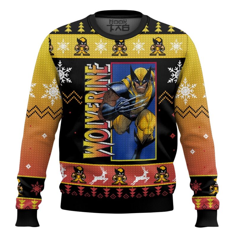 Hooktab Wolverine Marvel Ugly Christmas Sweater
