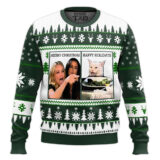 Hooktab Woman Yelling At A Cat Meme Ugly Christmas Sweater